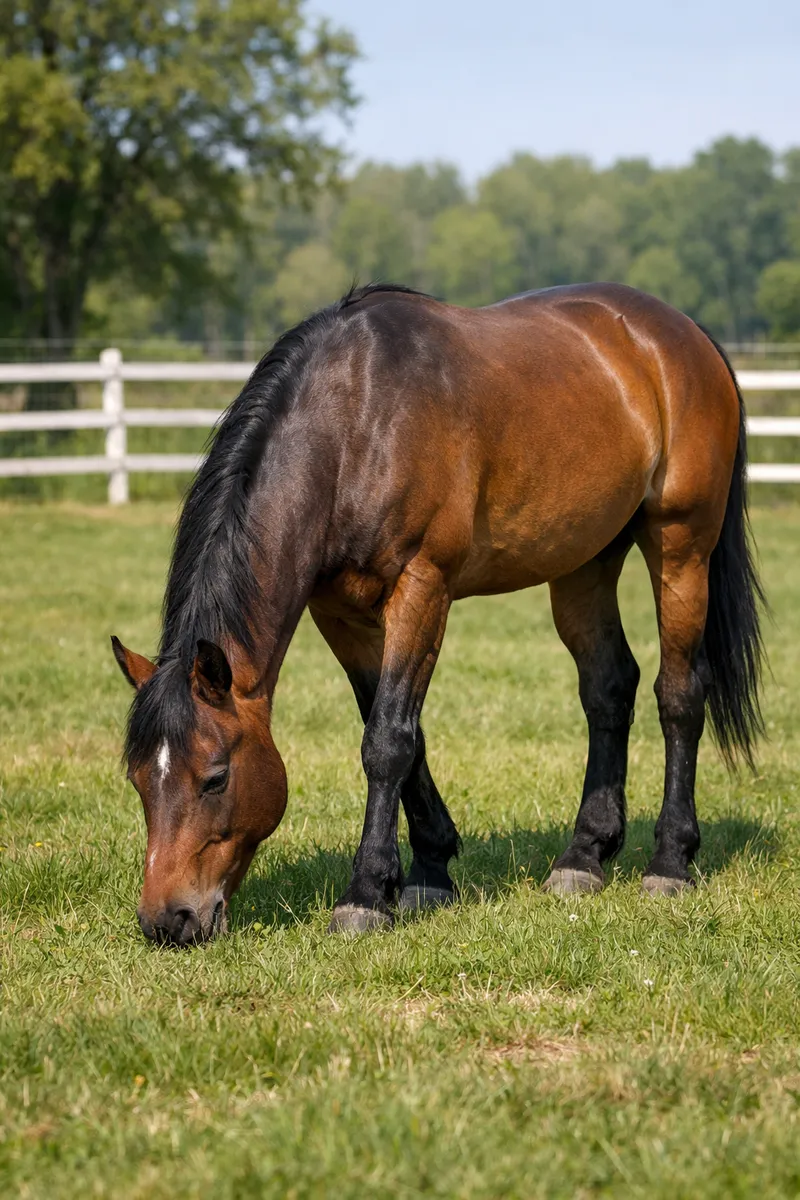 Horse grazing in a field